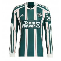 Camisa de time de futebol Manchester United Donny van de Beek #34 Replicas 2º Equipamento 2023-24 Manga Comprida